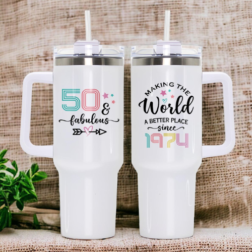 Custom Personalized 40 oz Tumbler – Add Your Text, Photo or Logo for a One-of-a-Kind Design