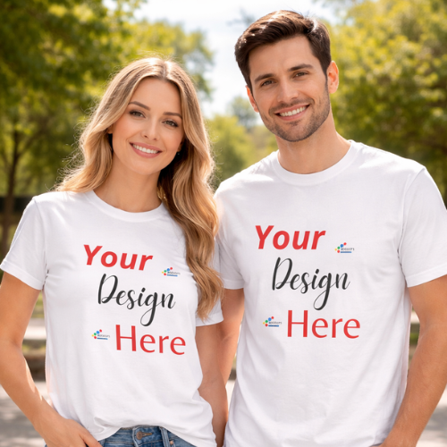 Custom Unisex T-Shirt – Add Your Image, Text, or Photo | Front/Back Printing | Create Your Unique, Made-to-Measure Garment