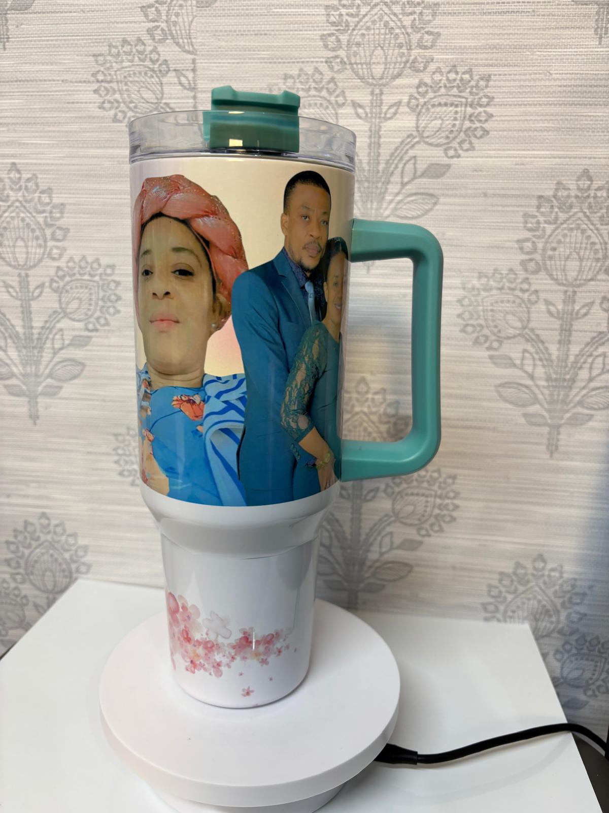 Custom Personalized 40 oz Tumbler – Add Your Text, Photo or Logo for a One-of-a-Kind Design