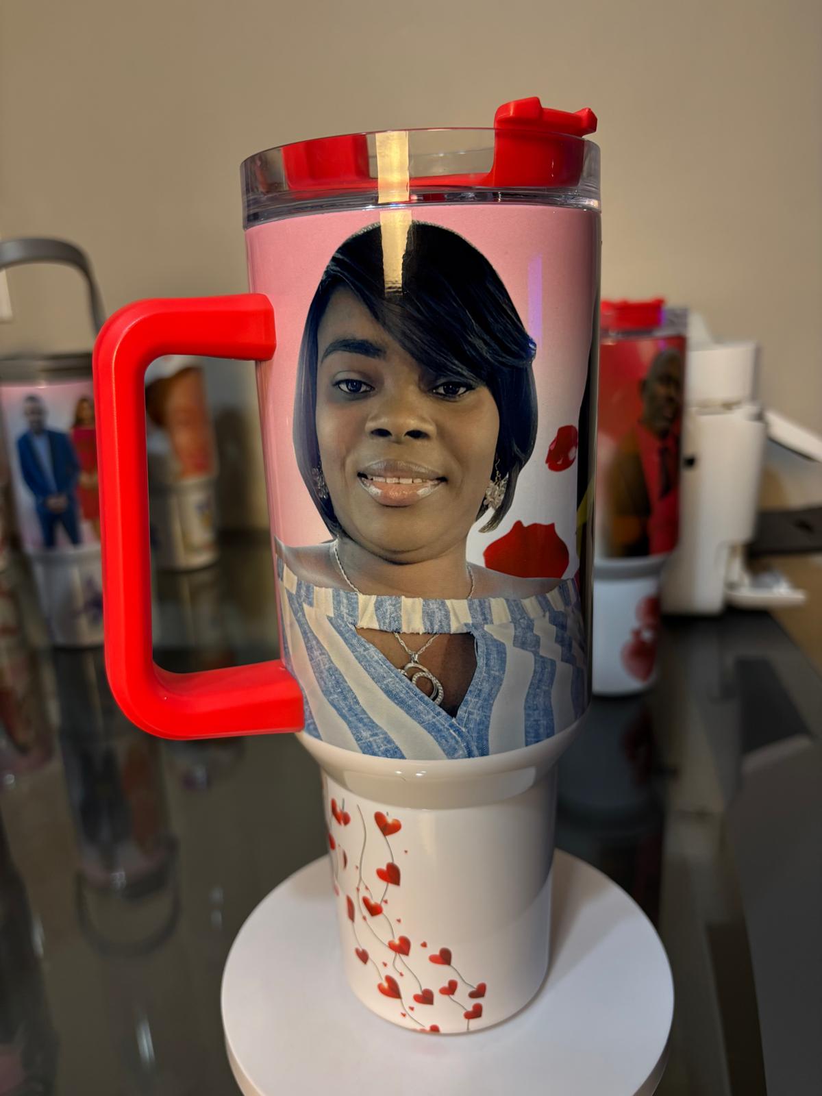 Custom Personalized 40 oz Tumbler – Add Your Text, Photo or Logo for a One-of-a-Kind Design